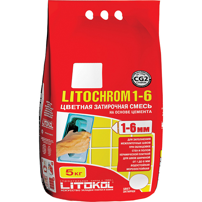 Затирка Litokol Litochrom 1-6 C.10 серый (5 кг)